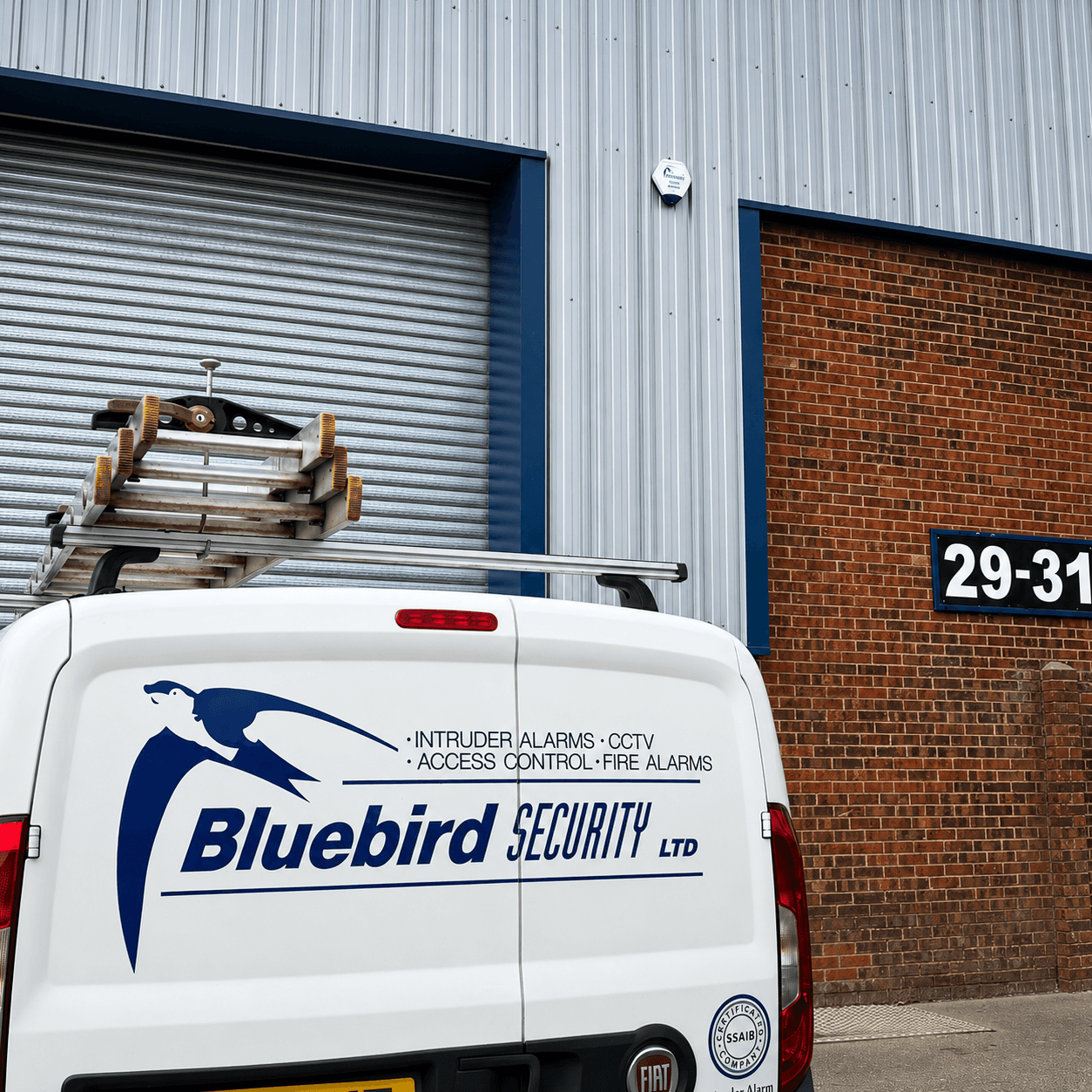 Bluebird Security intruder alarm installation at commercial premises