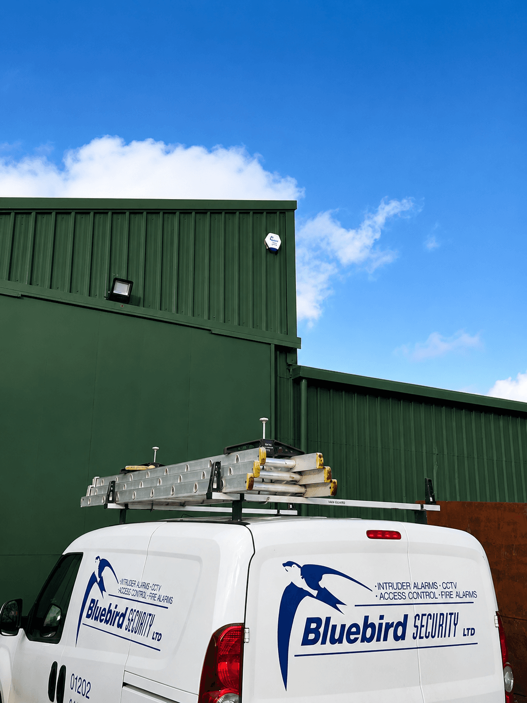 Bluebird Security alarm installation at industrial premises