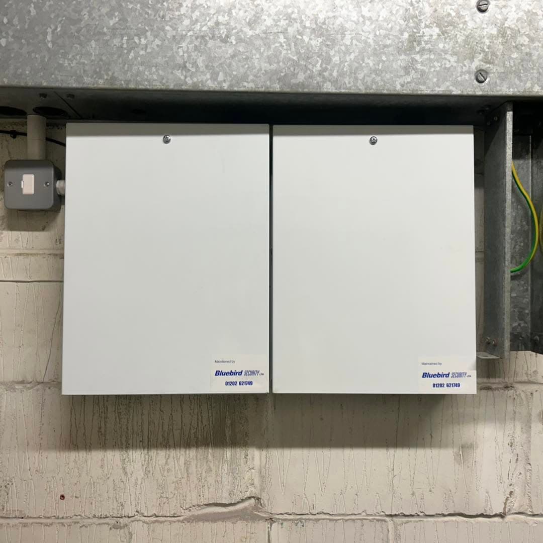 Bluebird Security alarm control equipment installed at commercial premises